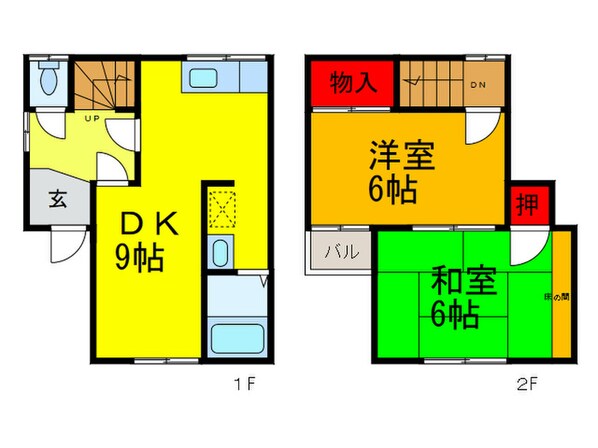 都塚貸家の物件間取画像